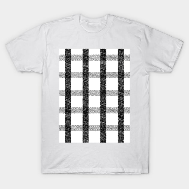 White & Black Buffalo Plaid T-Shirt by PSCSCo